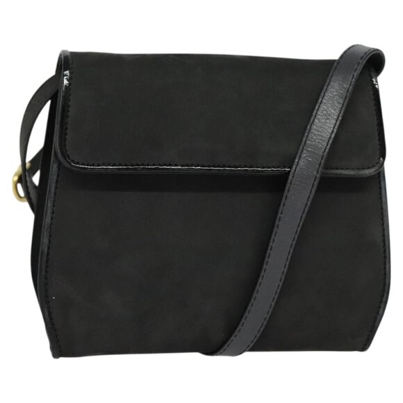 Salvatore Ferragamo Shoulder Bag Suede Gray Auth - Picture 1 of 16